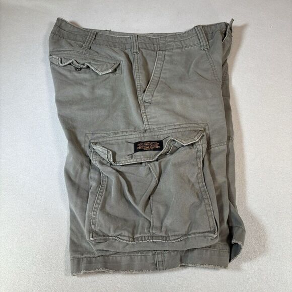 Polo Jeans Co Ralph Lauren Green Utility Cargo Military Surplus Shorts Size 34 - Picture 3 of 10